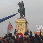 Manifestantes no Chile
