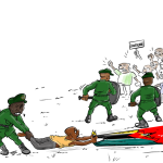 Cartoon: Manifestação em Moçambique