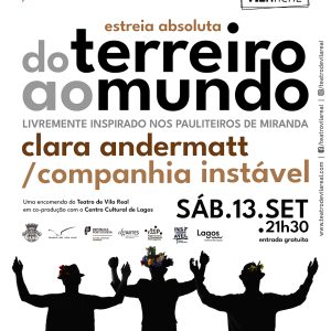 "Do Terreiro ao Mundo" de Clara Andermatt, dia 13 de setembro no Teatro de Vila Real